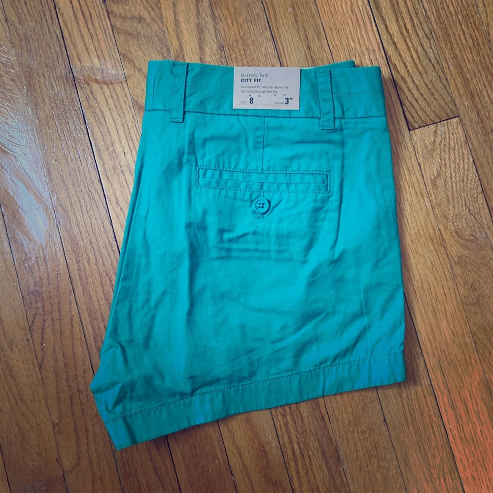J. Crew Green Shorts Size 8